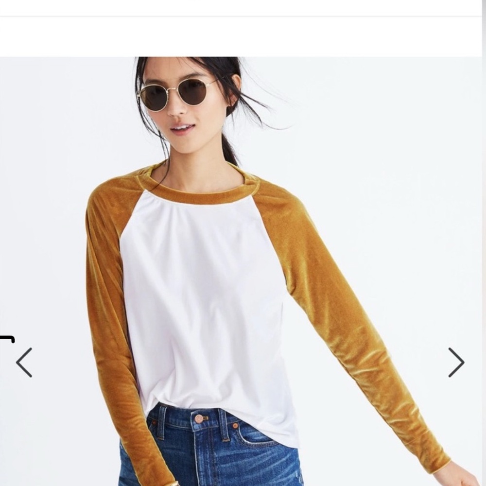 Madewell Velvet Baseball Tee